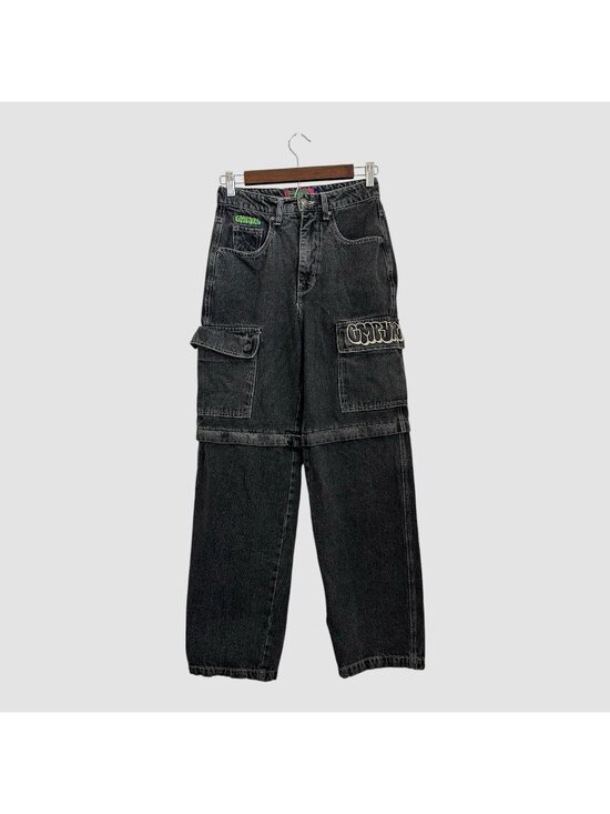 Empyre Other - Empyre Men's Size 0 US Black Denim Y2K Skate Baggy Wide Leg Cargo Pants